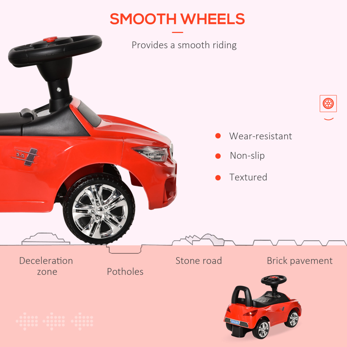 Little Racer Red Foot-to-Floor Car for Toddlers