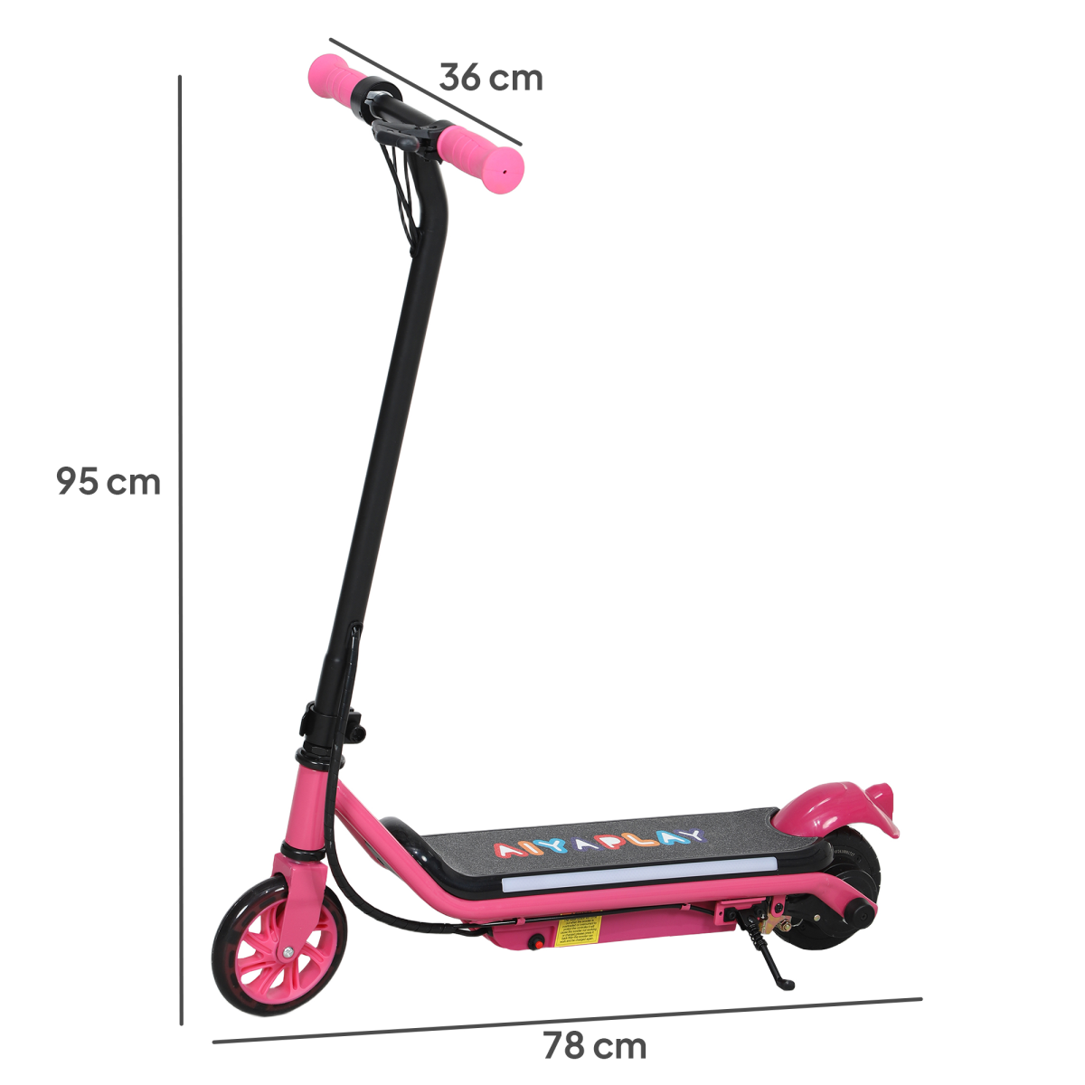 AIYAPLAY Youth Electric Scooter with Dual Brakes & Colorful Lights