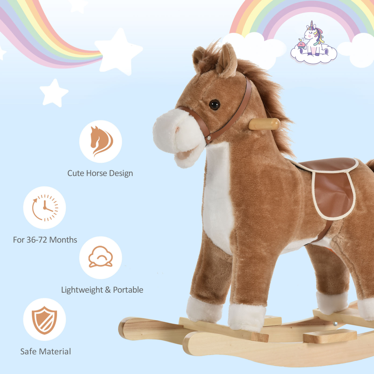 Deluxe Interactive Plush Rocking Horse Ages 18-36 Months