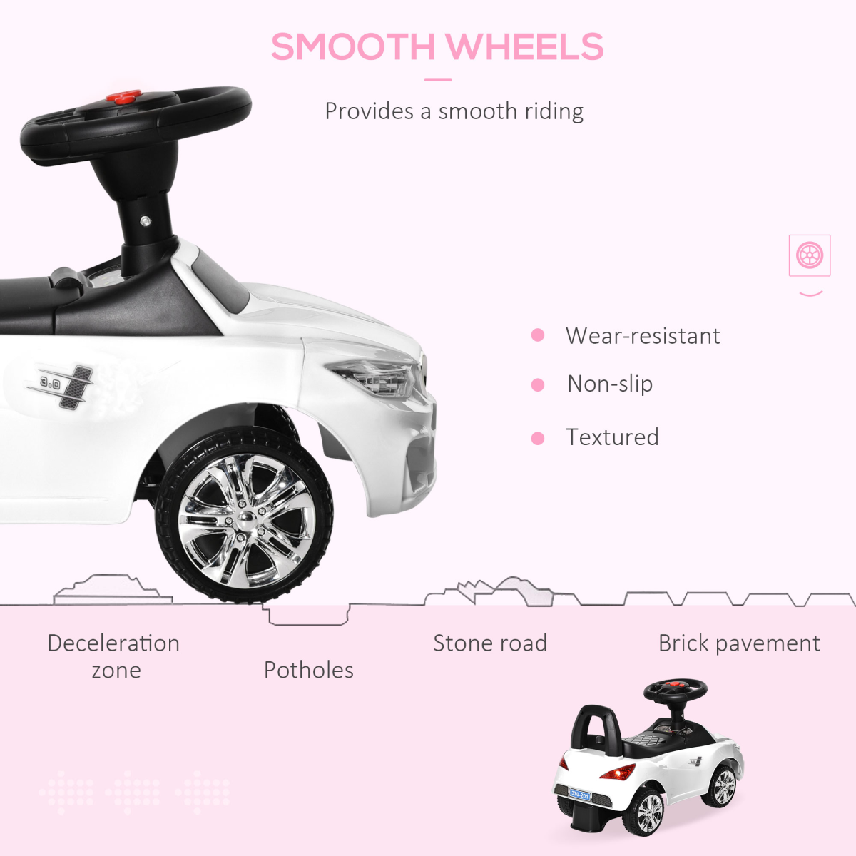 Realistic Red Ride-On Car for Toddlers - Safe & Fun Foot-to-Floor Slider
