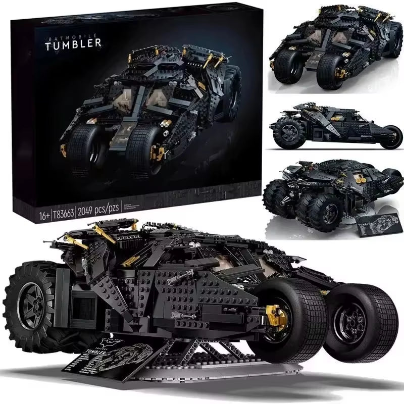 1:10 Dark Knight Chariot Batmobile Model Building Blocks 2049Pcs Mechanical Set Assembly Toy Gift