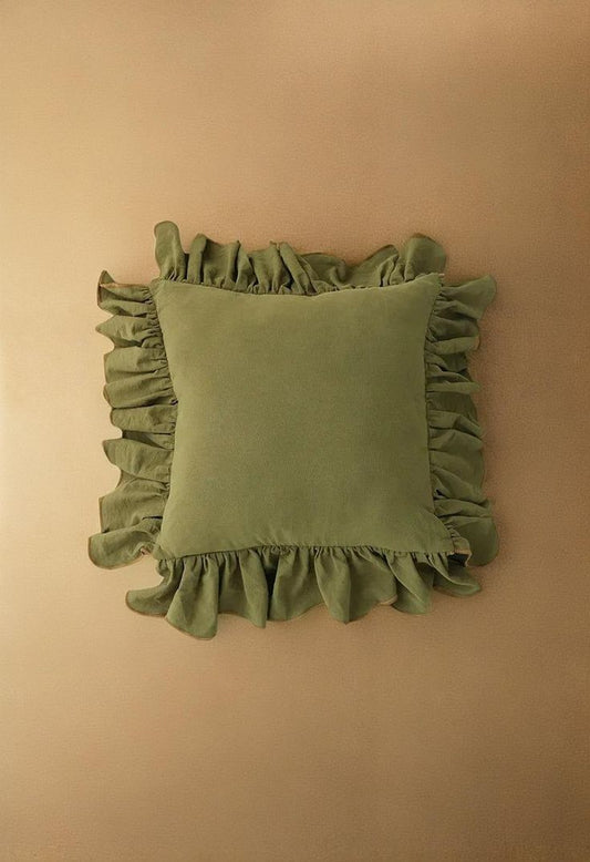 Ruffle Cotton Cushion Cover - 6 Colours