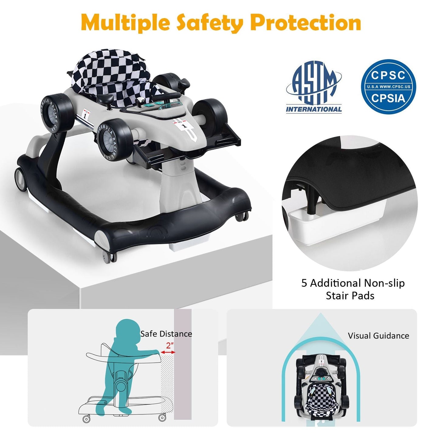 Versatile 4-In-1 Baby Push Walker