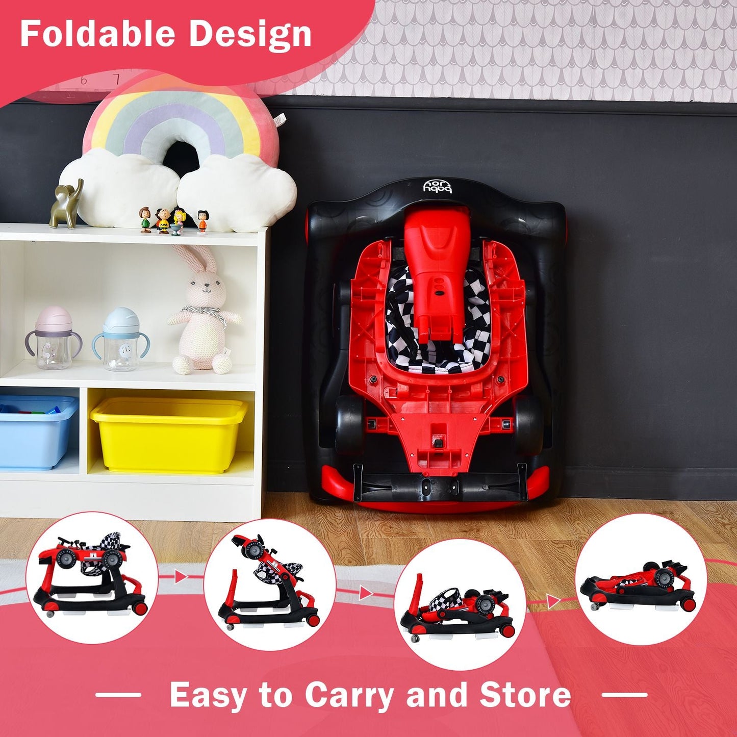 Versatile 4-In-1 Baby Push Walker