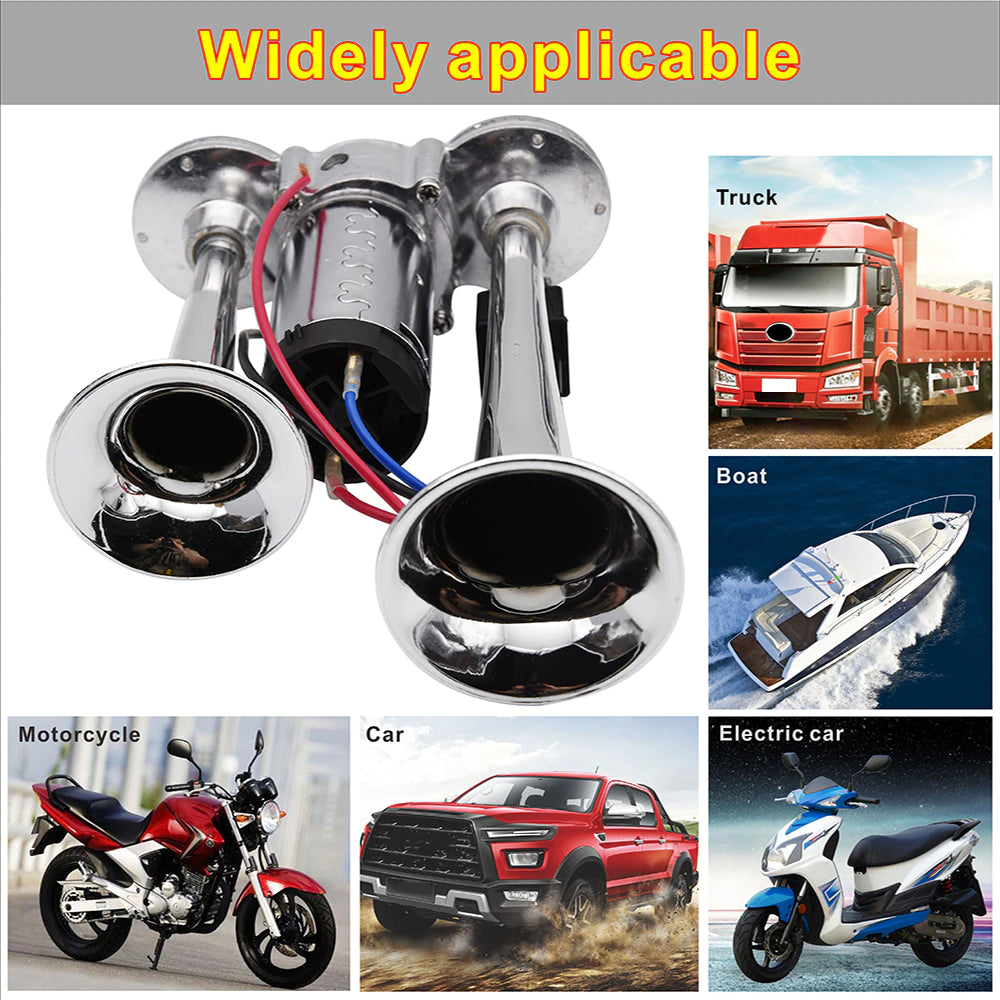 Car Electric Dual Horn Truck Boat Train Speaker: Loudest Trumpets 600DB
