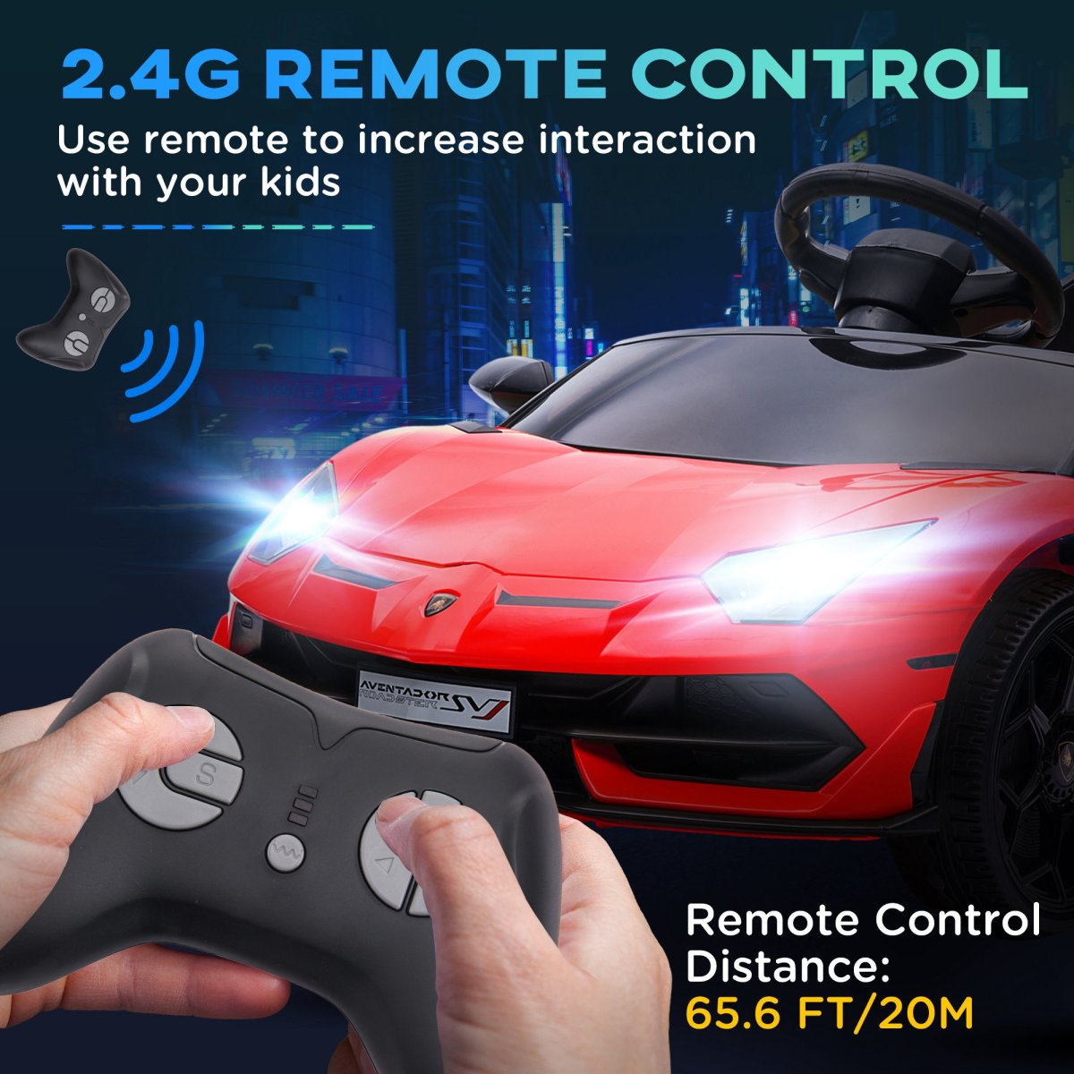 Rev Up Adventure: Lamborghini Aventador 12V Kids Electric Ride-On Car