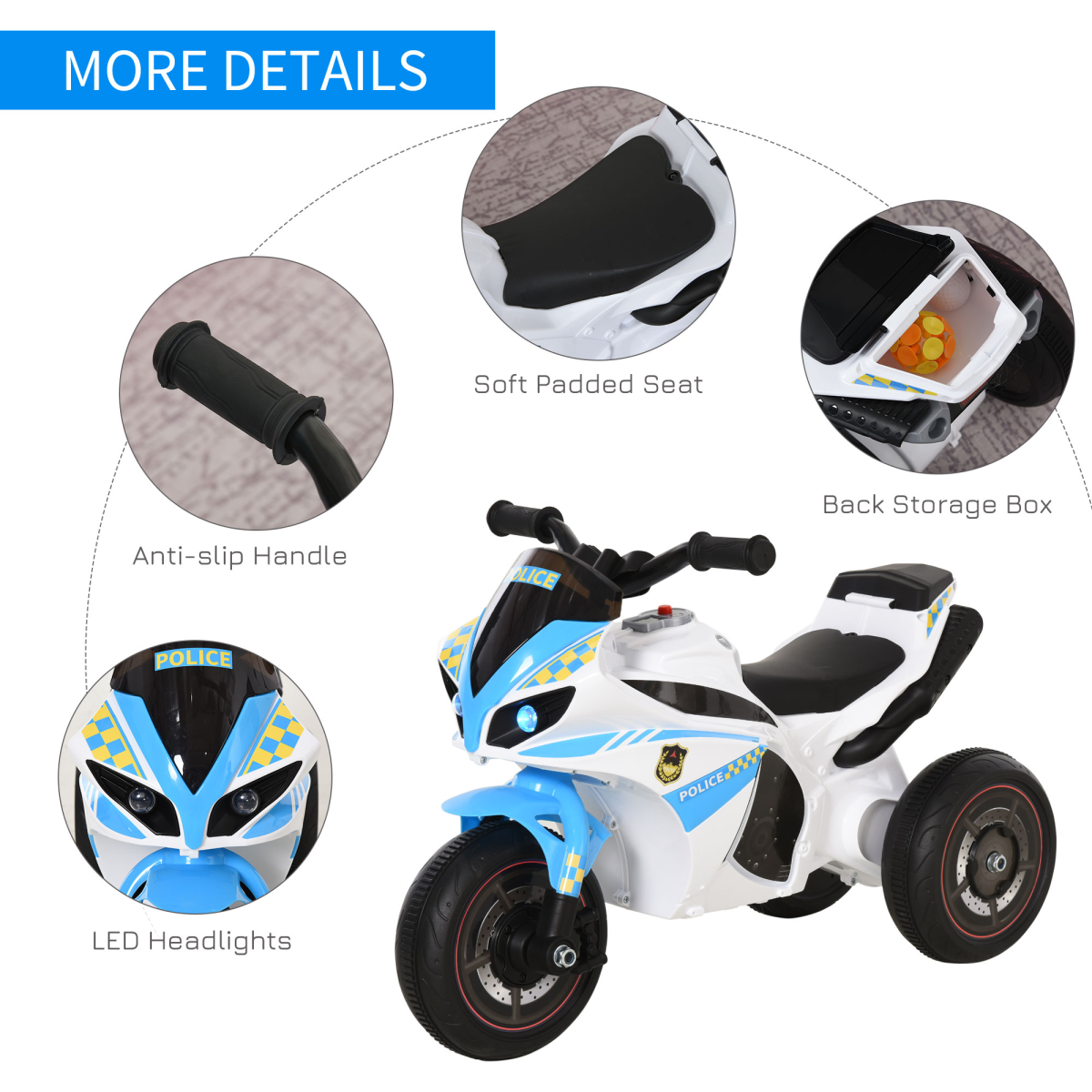 Exciting 3-Wheel Police Bike for Kids