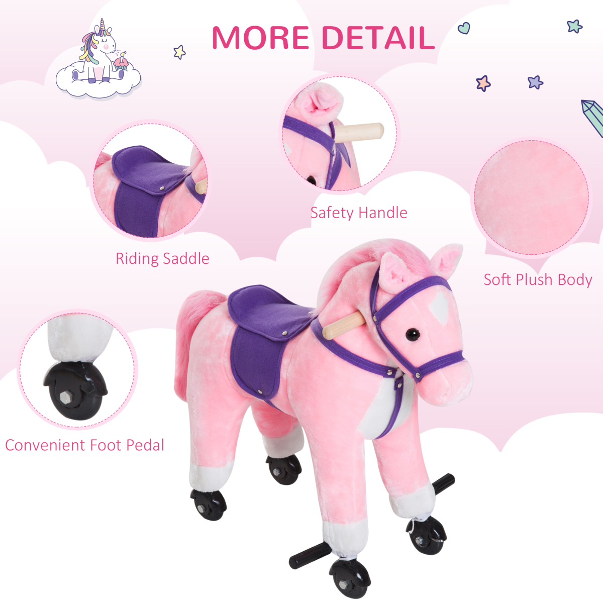 Deluxe Wheeled Rocking Horse
