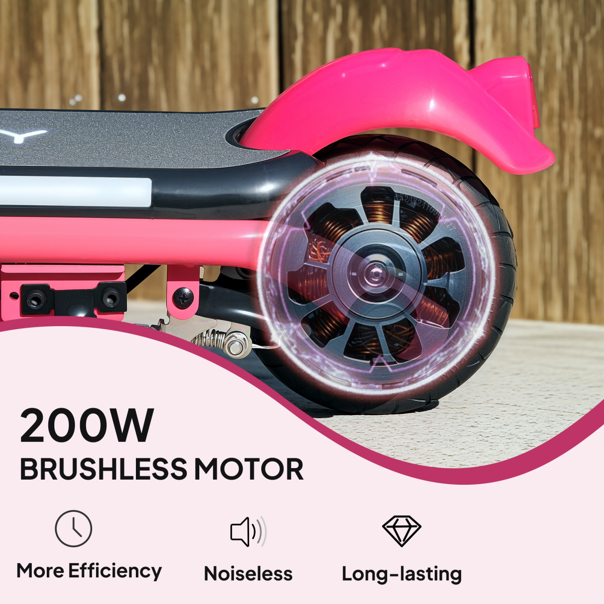 AIYAPLAY Youth Electric Scooter with Dual Brakes & Colorful Lights