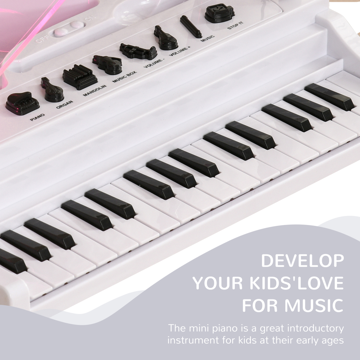 AIYAPLAY 32-Key Kids Piano Keyboard with Microphone