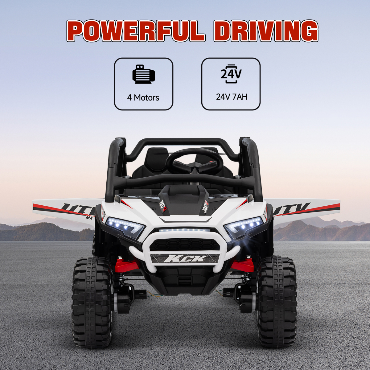 AIYAPLAY 2-Seater 24V Ride-On Truck
