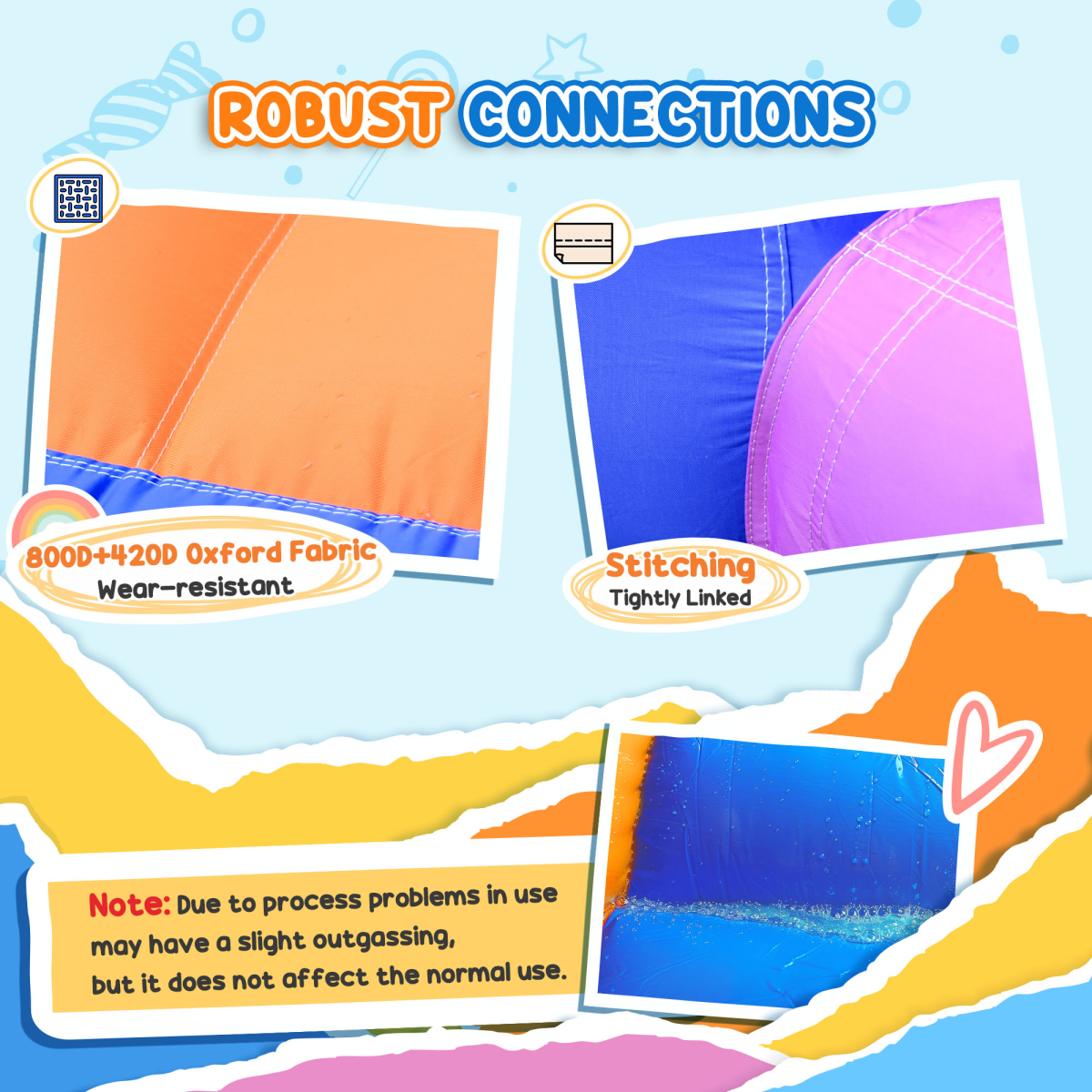 Inflatable Bouncy Castle with Slide & Pool