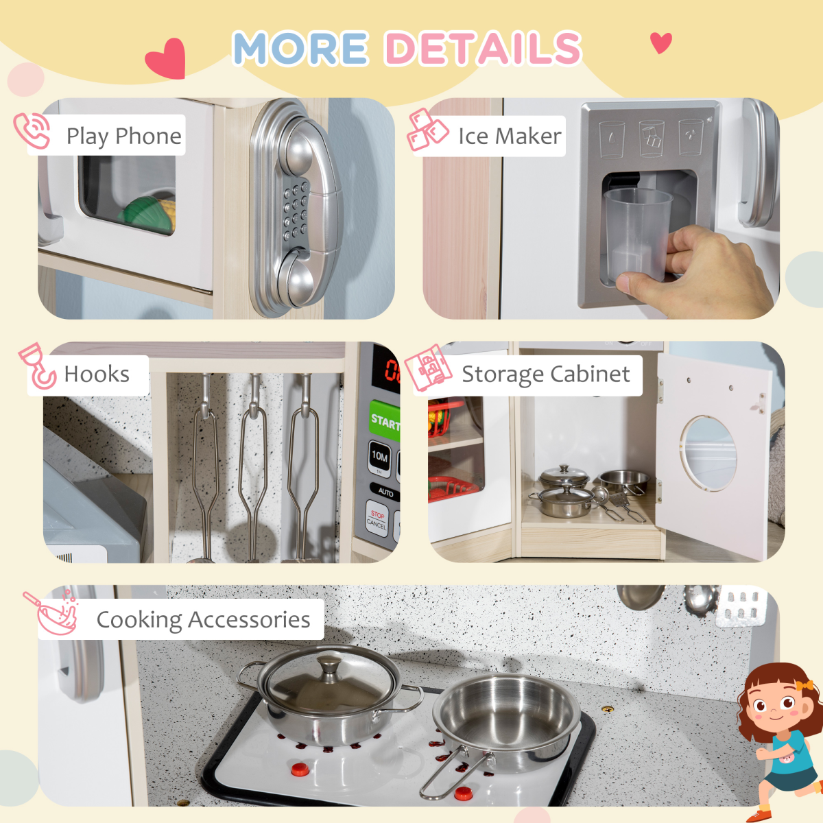 Deluxe Corner Kids Kitchen Playset