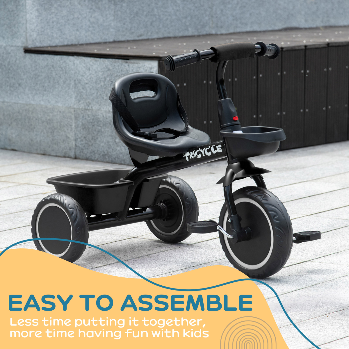 AIYAPLAY Kids Trike for 2 to 5 Years with Adjustable Seat