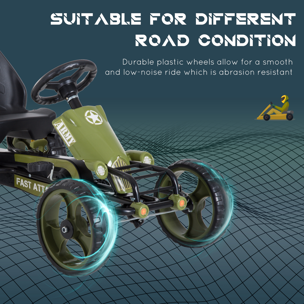 Ultimate Pedal Go Kart Green Racer