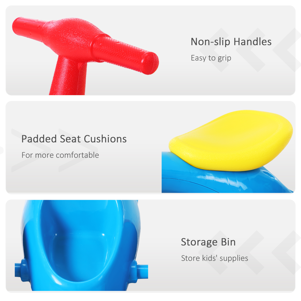 Colorful Baby Balance Bike with Storage Bin