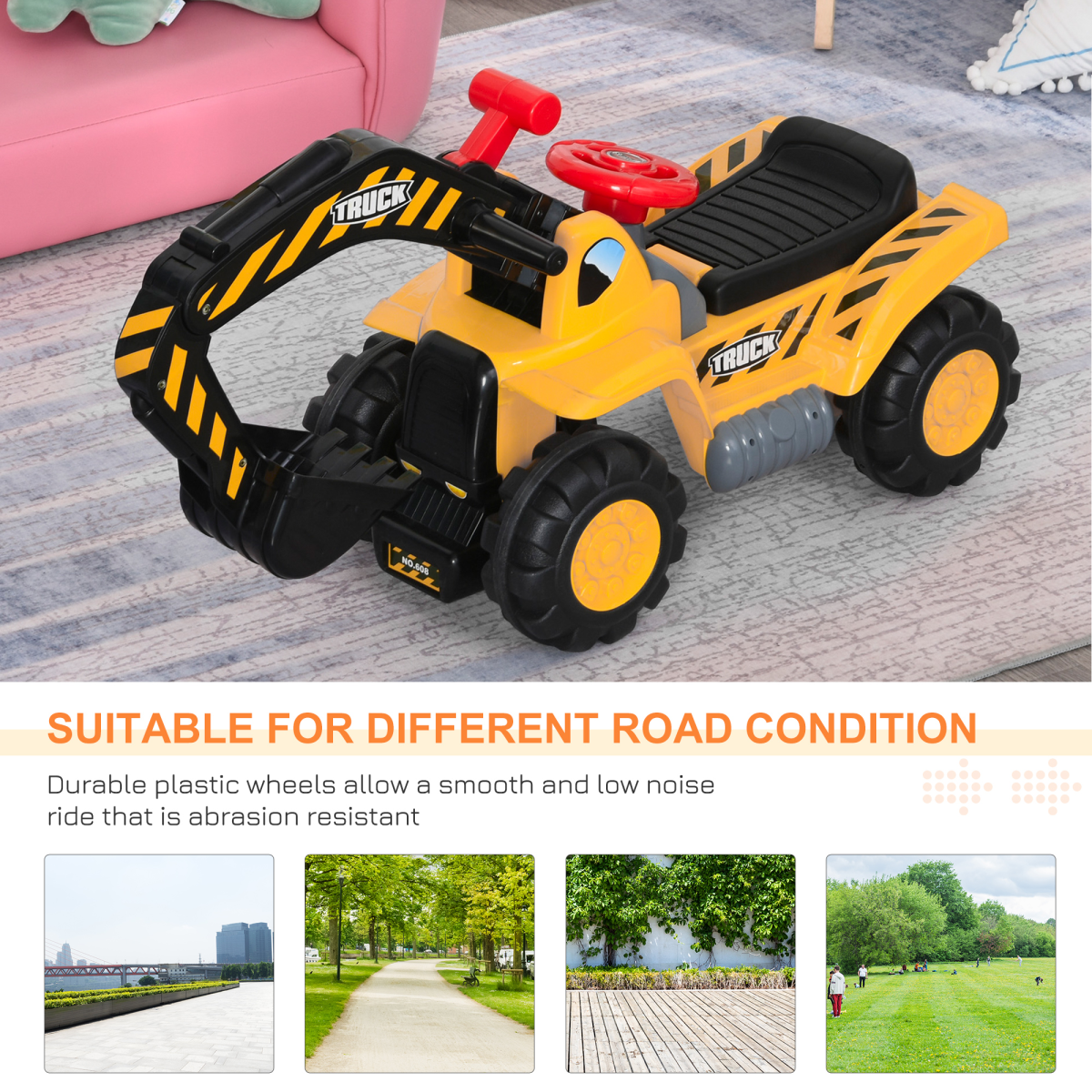 Ultimate 3-in-1 Kids Ride-On Tractor