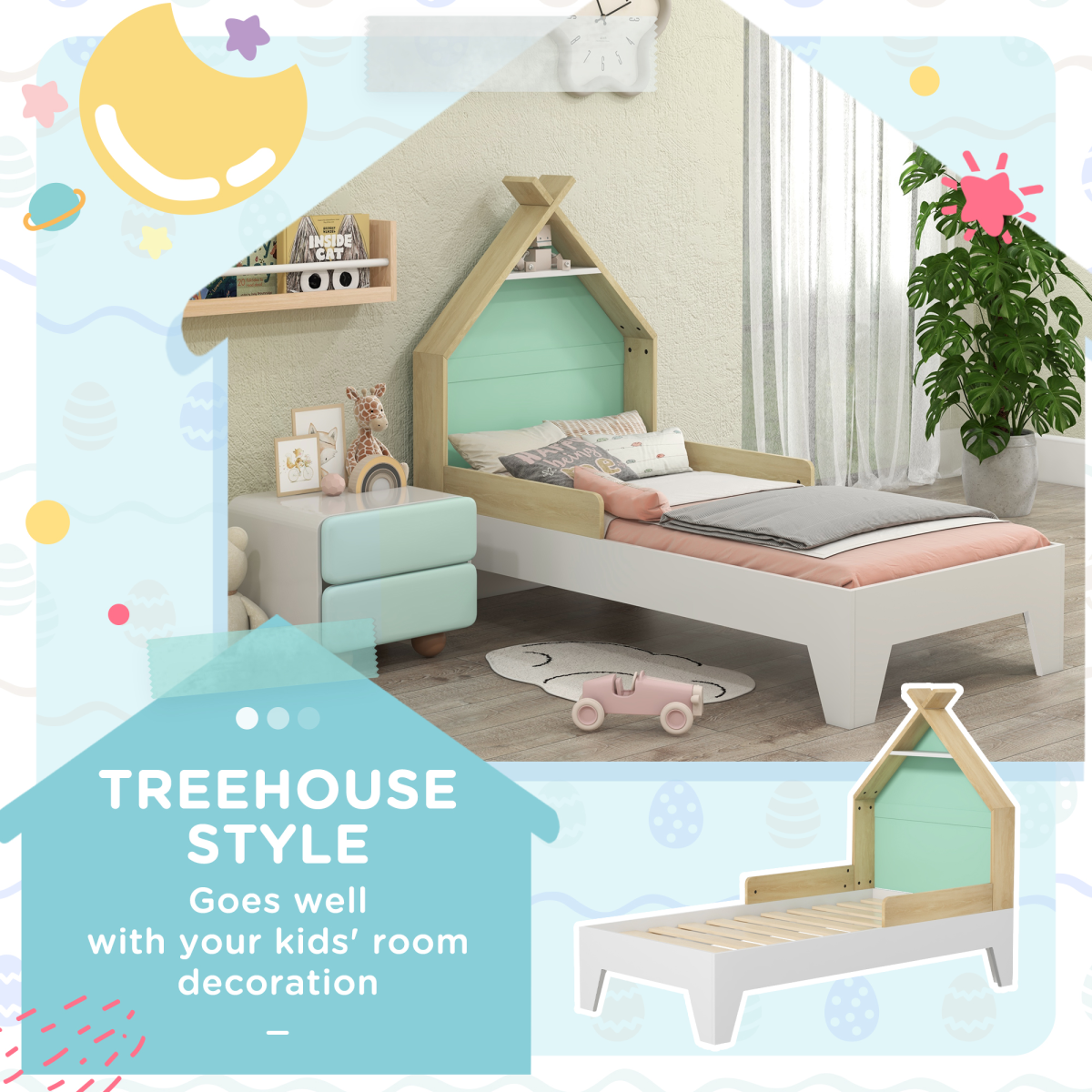 AIYAPLAY Enchanted Tree House Toddler Bed