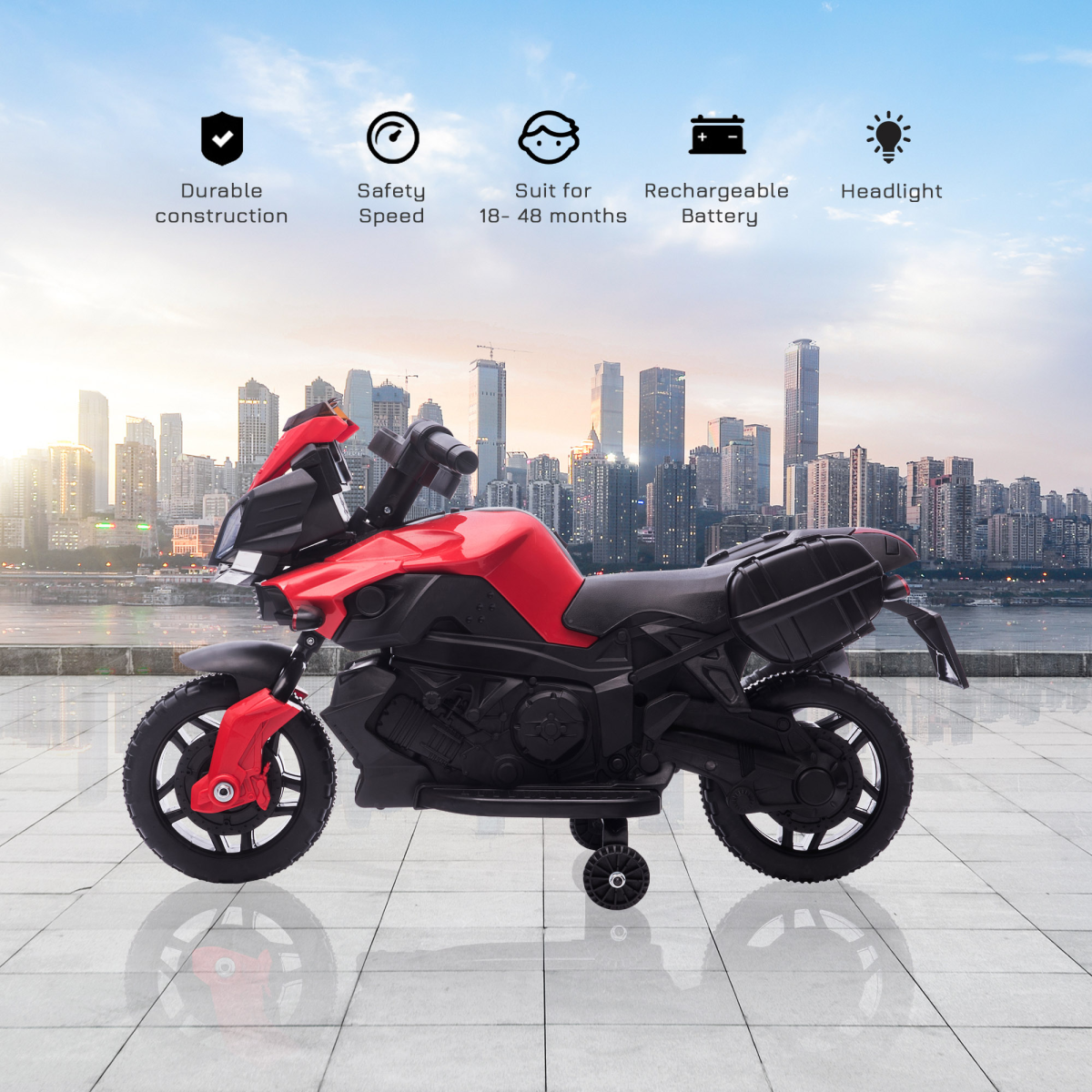 Red 6V Kids Electric Motorcycle Ride-On Toy - Fun & Safe Adventure!