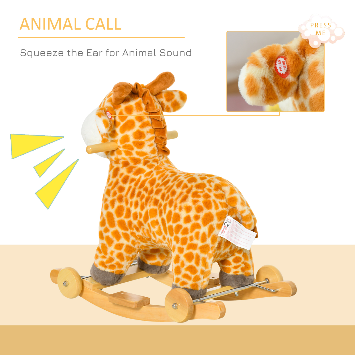 Cozy Giraffe Ride-On Rocker for Kids