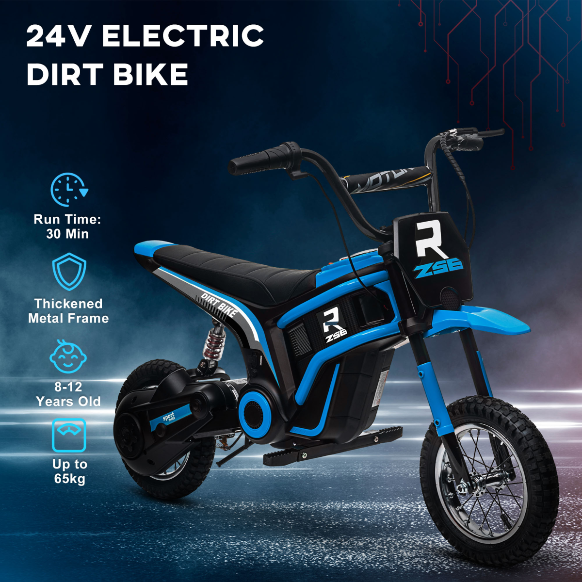 24V Kids Electric Motorbike - Thrilling Ride with Music & Horn!