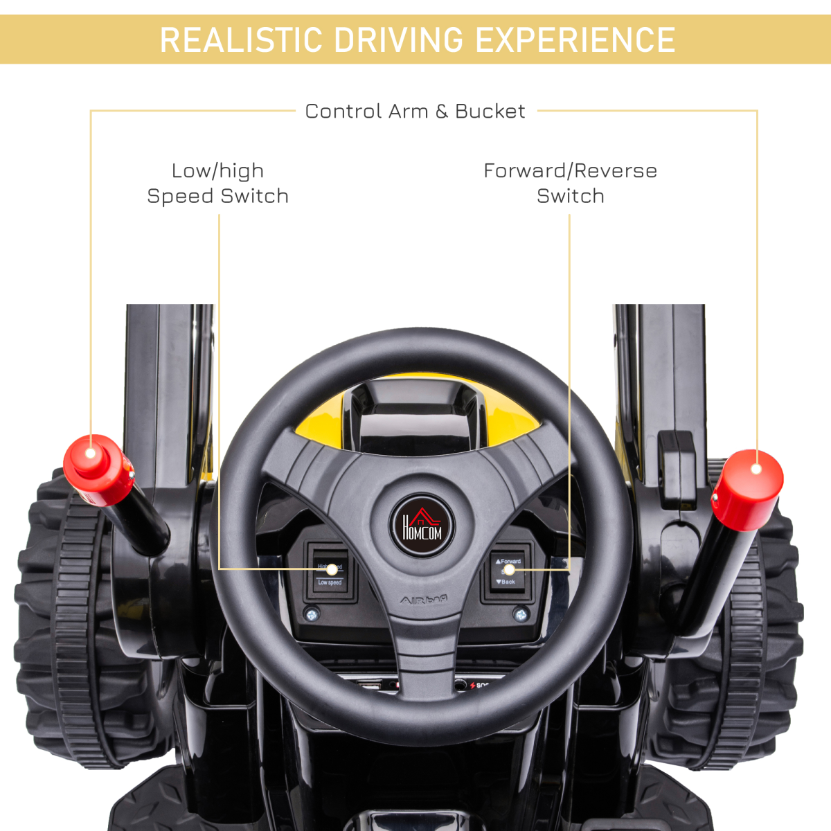 Electric Kids Digger Ride-On Excavator
