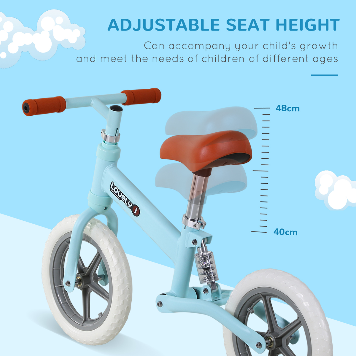 Adjustable No-Pedal Balance Bike for Kids 2-5 Years
