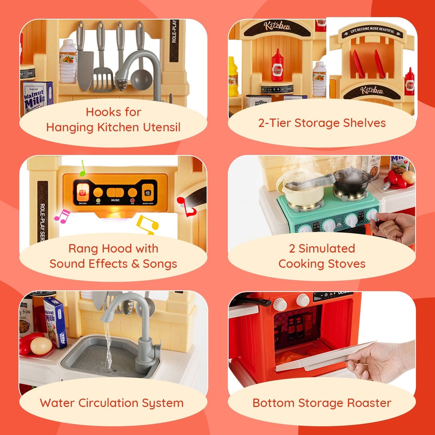 Ultimate 69-Piece Kids Kitchen Playset
