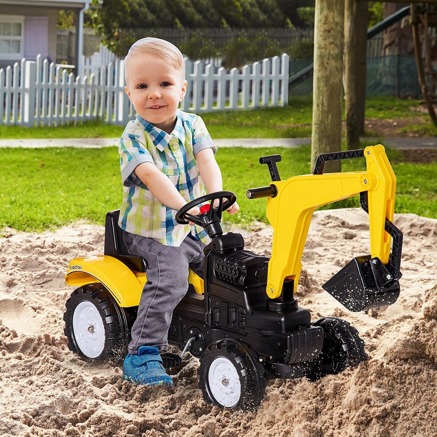 Pedal Power Kids' Ride-On Digger
