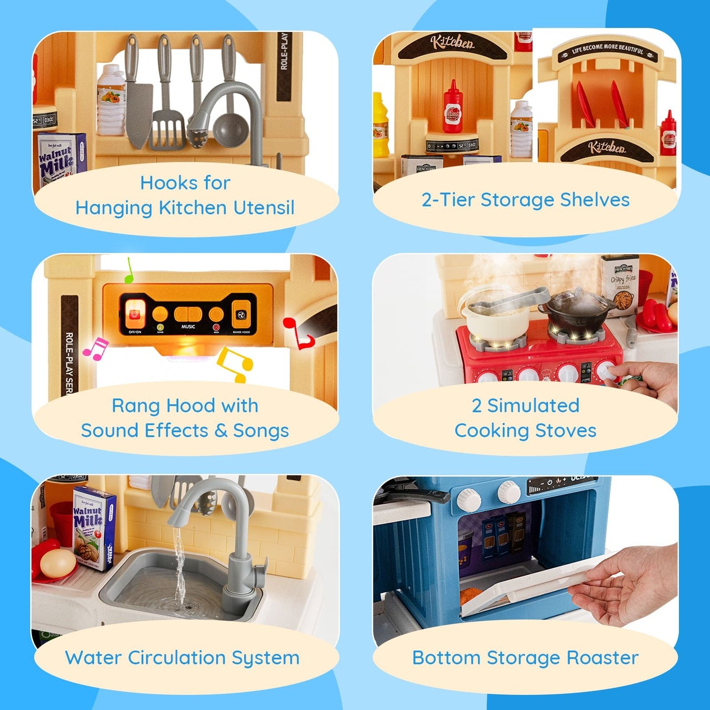 Ultimate 69-Piece Kids Kitchen Playset