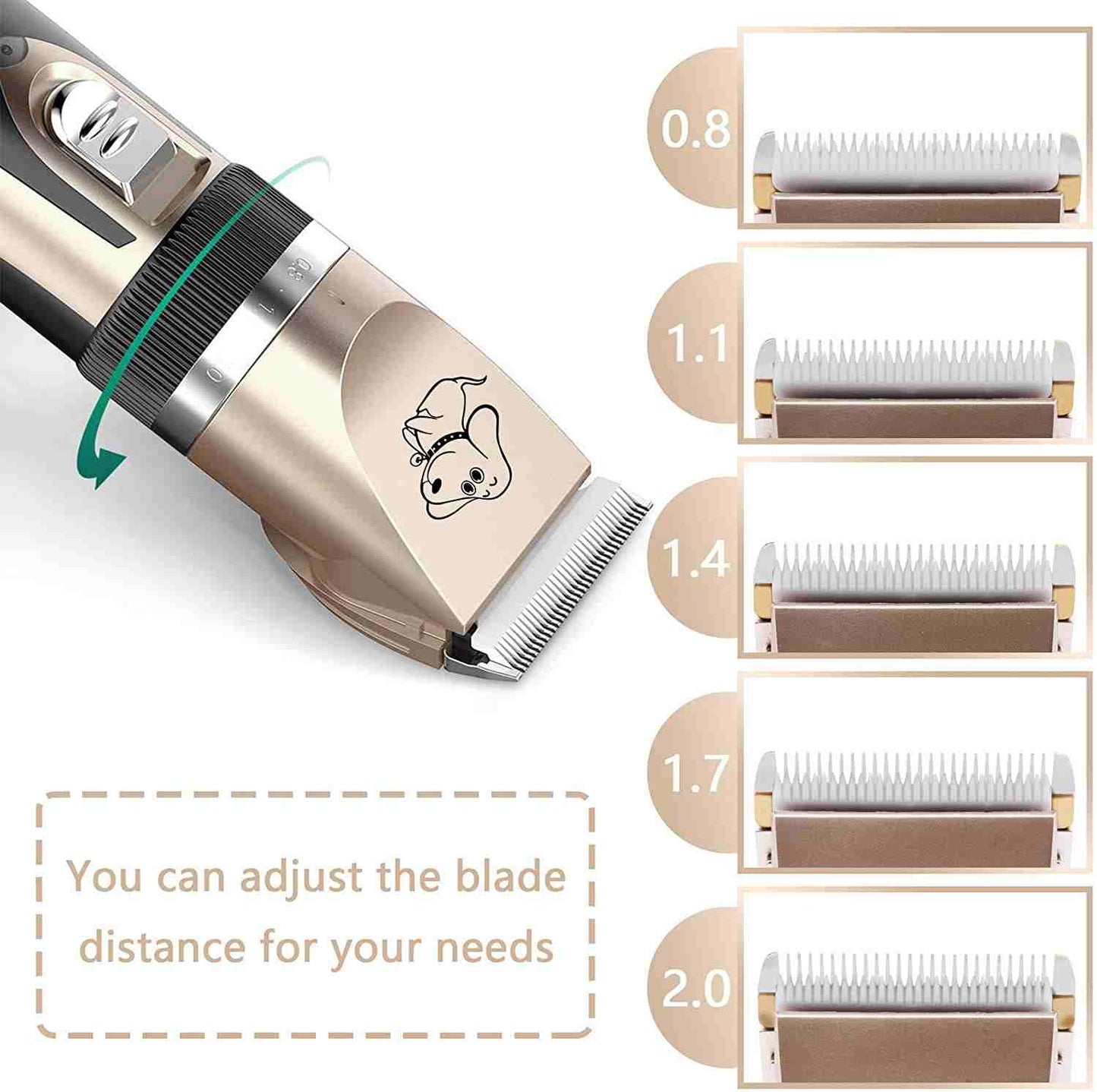 Dog Shaver Clippers Low Noise Rechargeable: Hair Clippers Set for Dogs Cats Pets