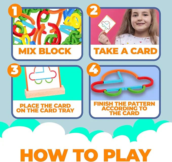 Build&Beyond™️- Montessori Sticks & Rings Set