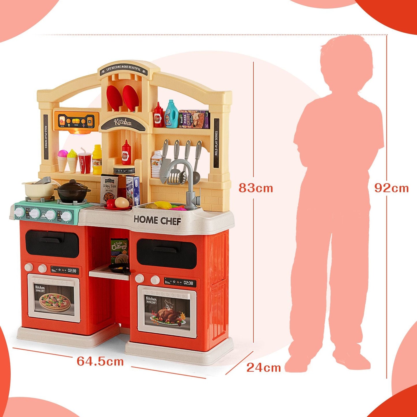 Ultimate 69-Piece Kids Kitchen Playset