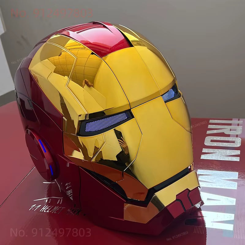 Iron Man Helmet Cosplay Voice Control Eyes with LED Light Model Perfect Christmas Gift