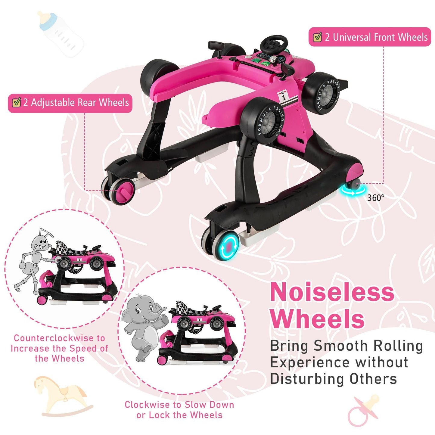 Versatile 4-In-1 Baby Push Walker