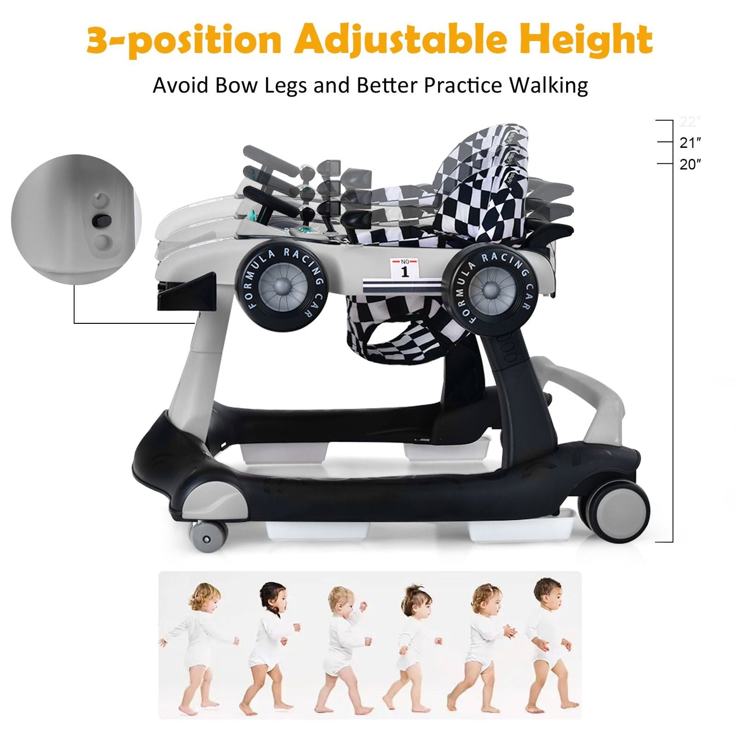 Versatile 4-In-1 Baby Push Walker