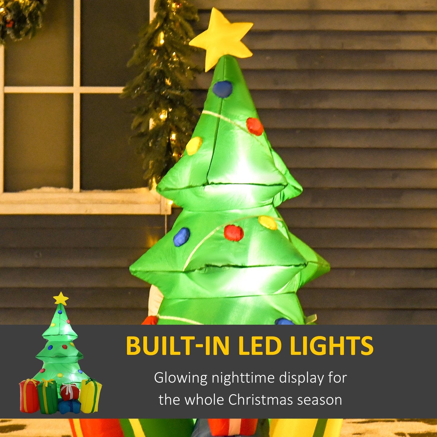 5ft Inflatable Christmas Tree Decoration W/LED lights