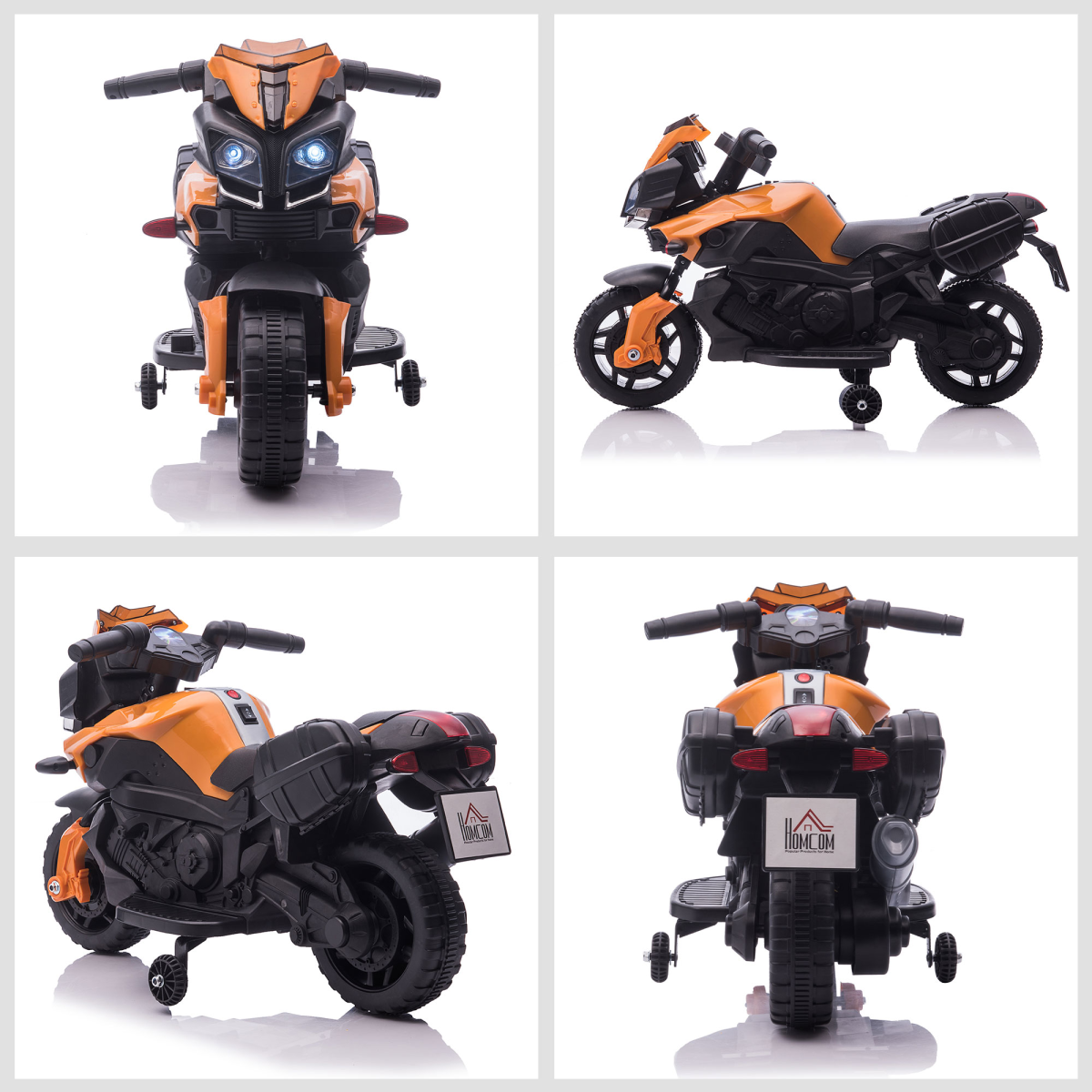 Thrilling Orange 6V Electric Motorcycle Ride-On for Toddlers