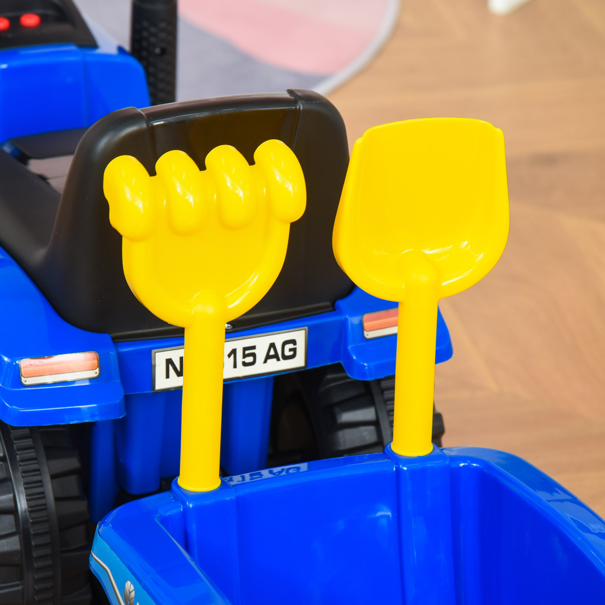 Blue Ride-On Tractor Toddler Walker & Slider for Ages 12-36 Months