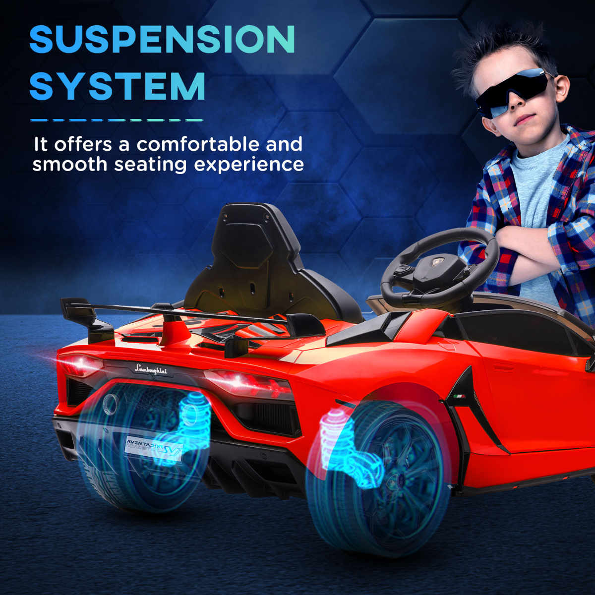 Rev Up Adventure: Lamborghini Aventador 12V Kids Electric Ride-On Car