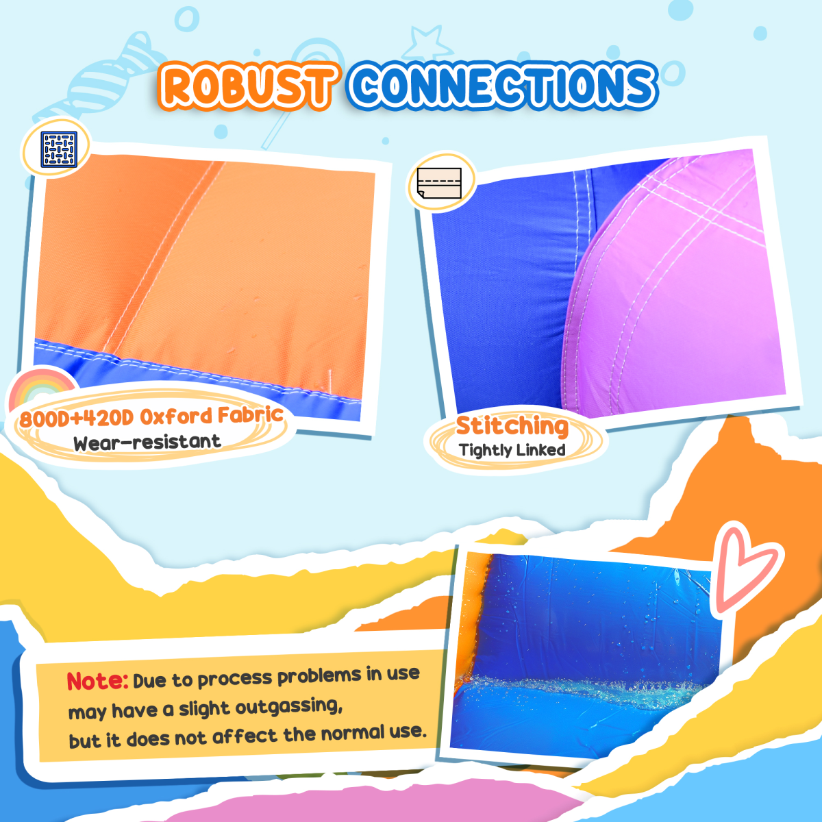 Rainbow Adventure Kids Bouncy Castle & Pool Trampoline