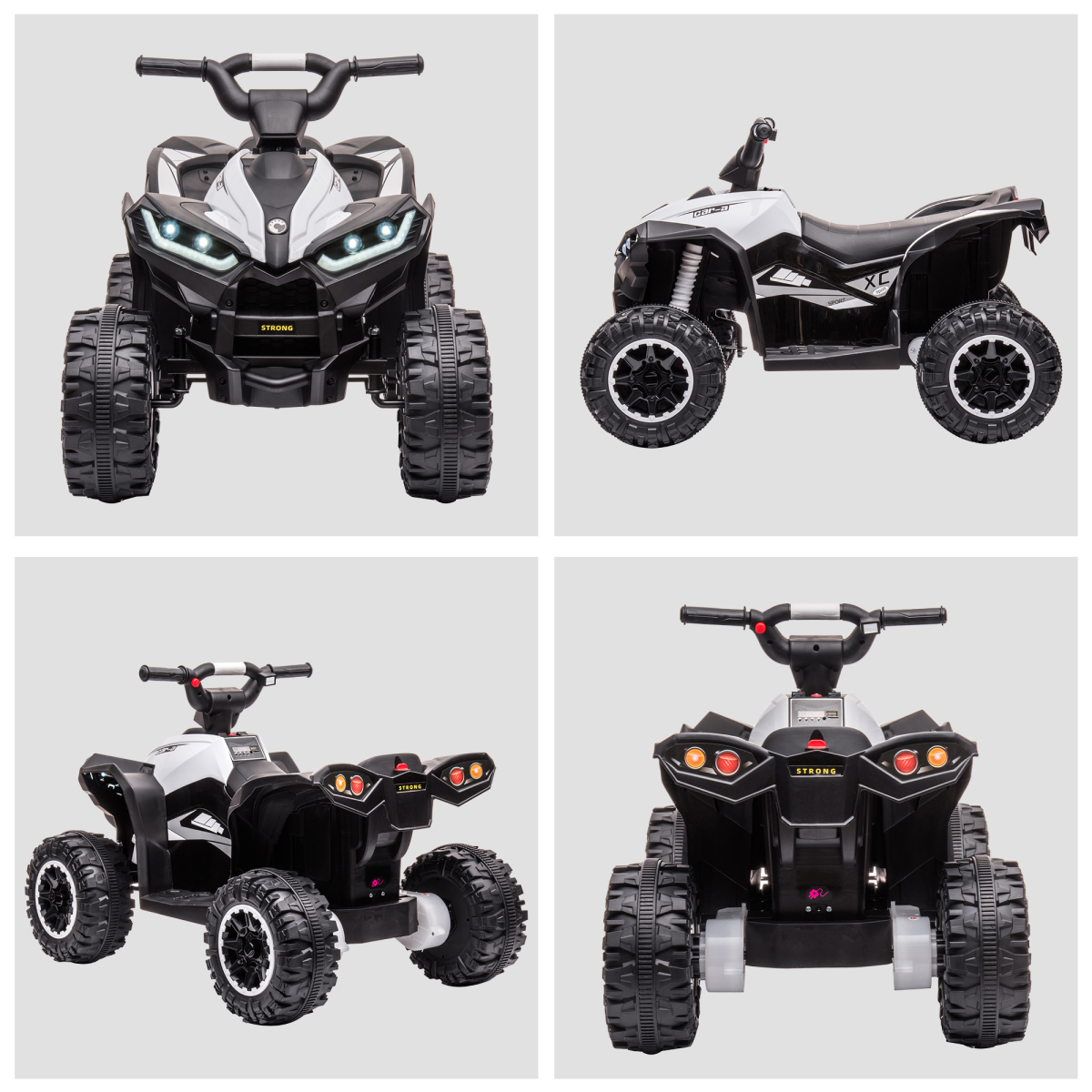 12V Electric Quad Bikes for Kids Ride On Car ATV Toy for 3-5 Years