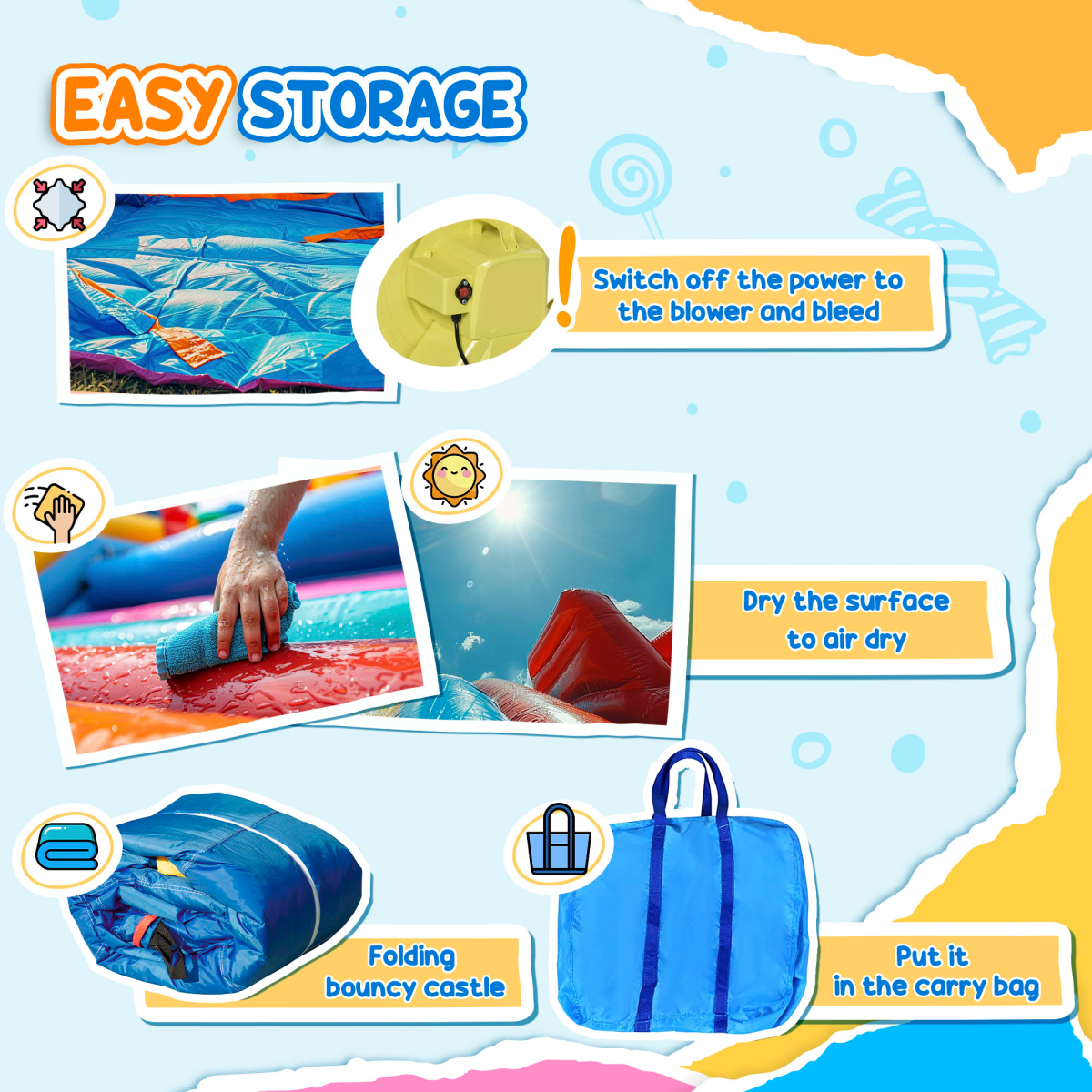 Epic Kids Bouncy Castle with Double Slides