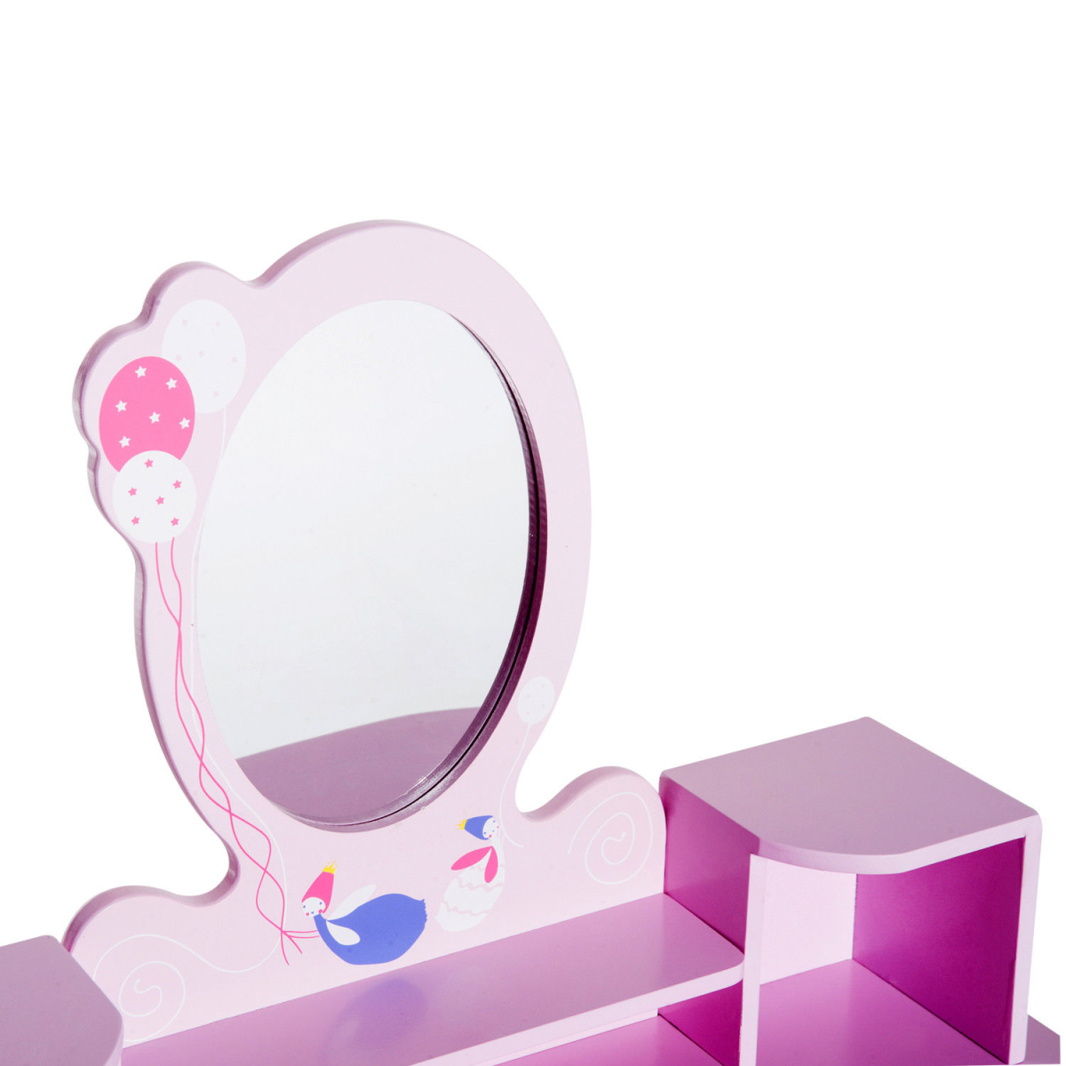 Pink Kids Dressing Table & Stool Set
