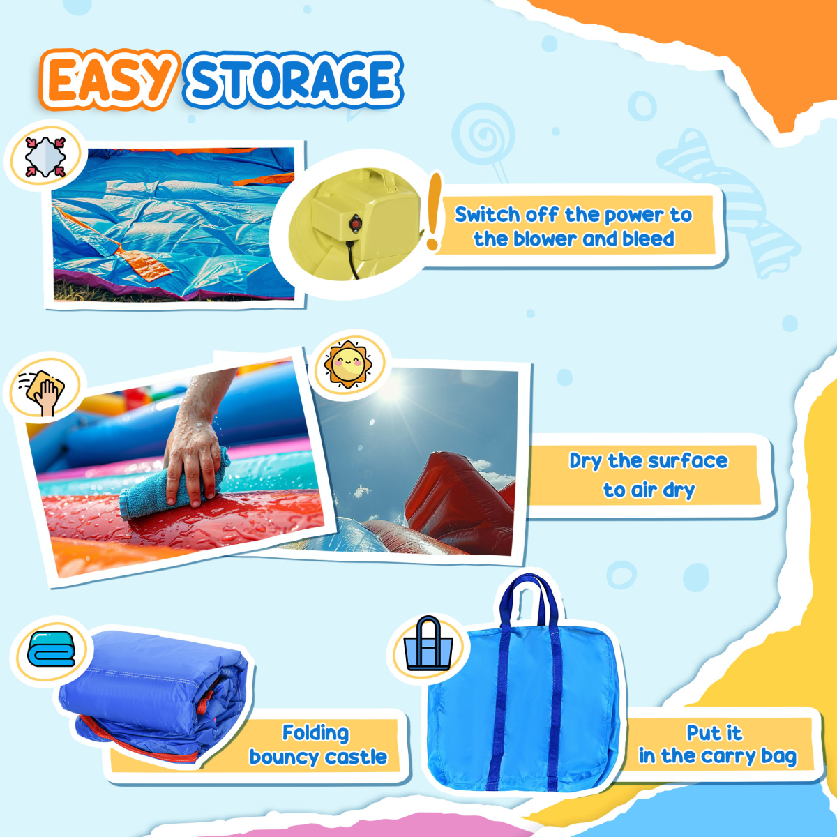 Inflatable Bouncy Castle with Slide & Basketball Fun