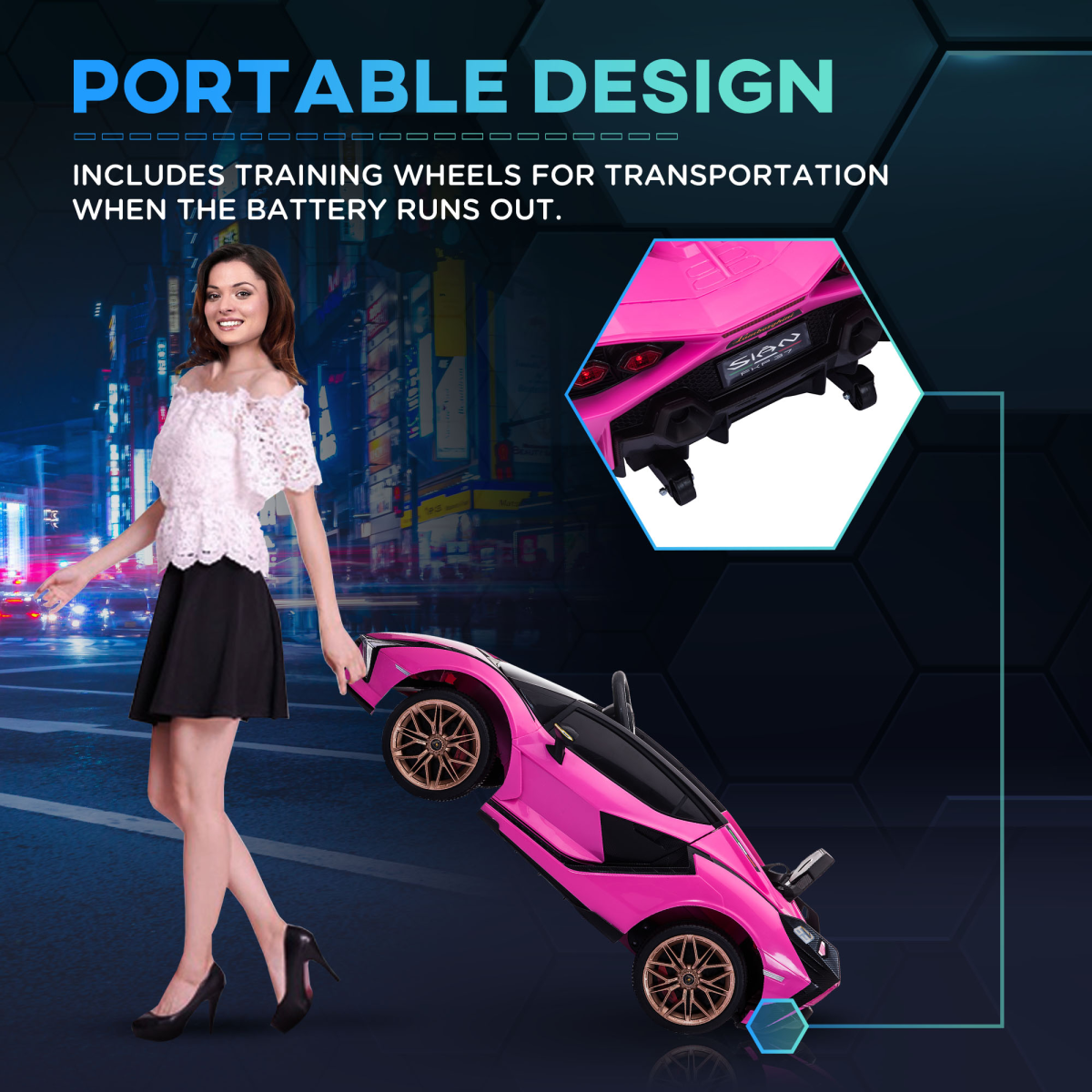 Lamborghini SIAN 12V Kids Electric Ride-On Car w/ Remote Control