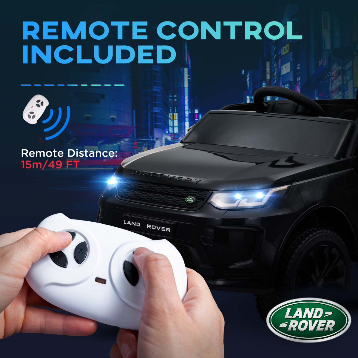 AIYAPLAY Land Rover Licensed Kids Electric Car w/ Remote Music