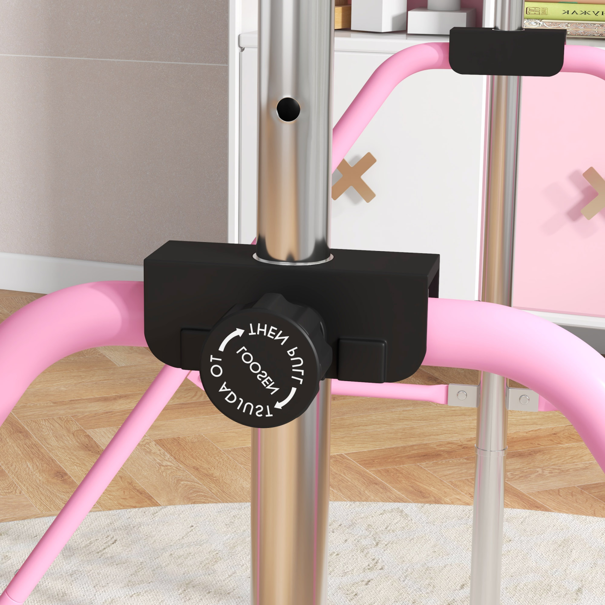 Adjustable Pink Kids Gymnastics Bar