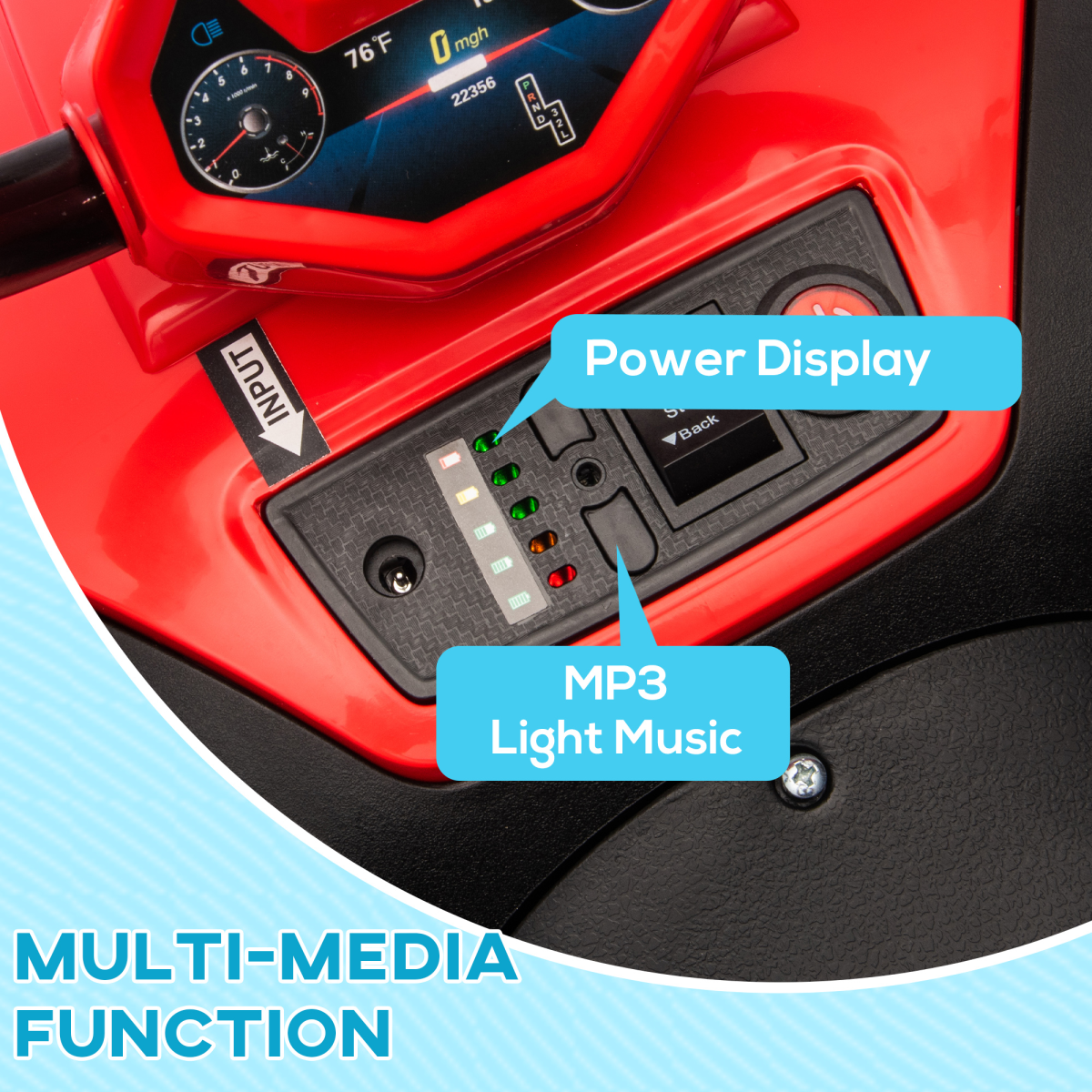 AIYAPLAY 12V Kids Electric Quad Bike