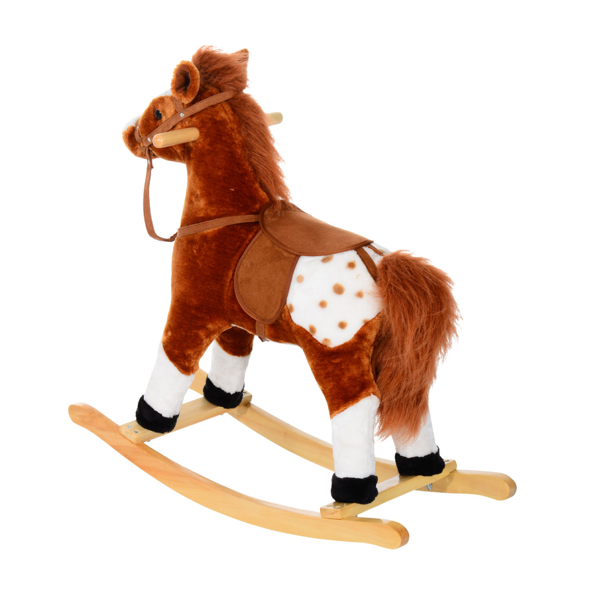 Rocking Horse Plush Toy with Neigh Sound